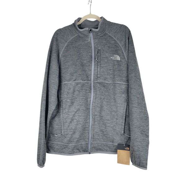 The North Face Canyonlands Mens size Large Grey Full Zip Fleece Jacket NWT